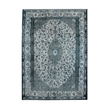 Modern overdyed persian carpet handmade traditional red wool area rug - 214x319cm