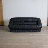 Vintage sofa by De Pas D’Urbino & Lomazzi in black leather for Dall’Oca, 19
