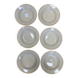 Beige ceramic deep plates
