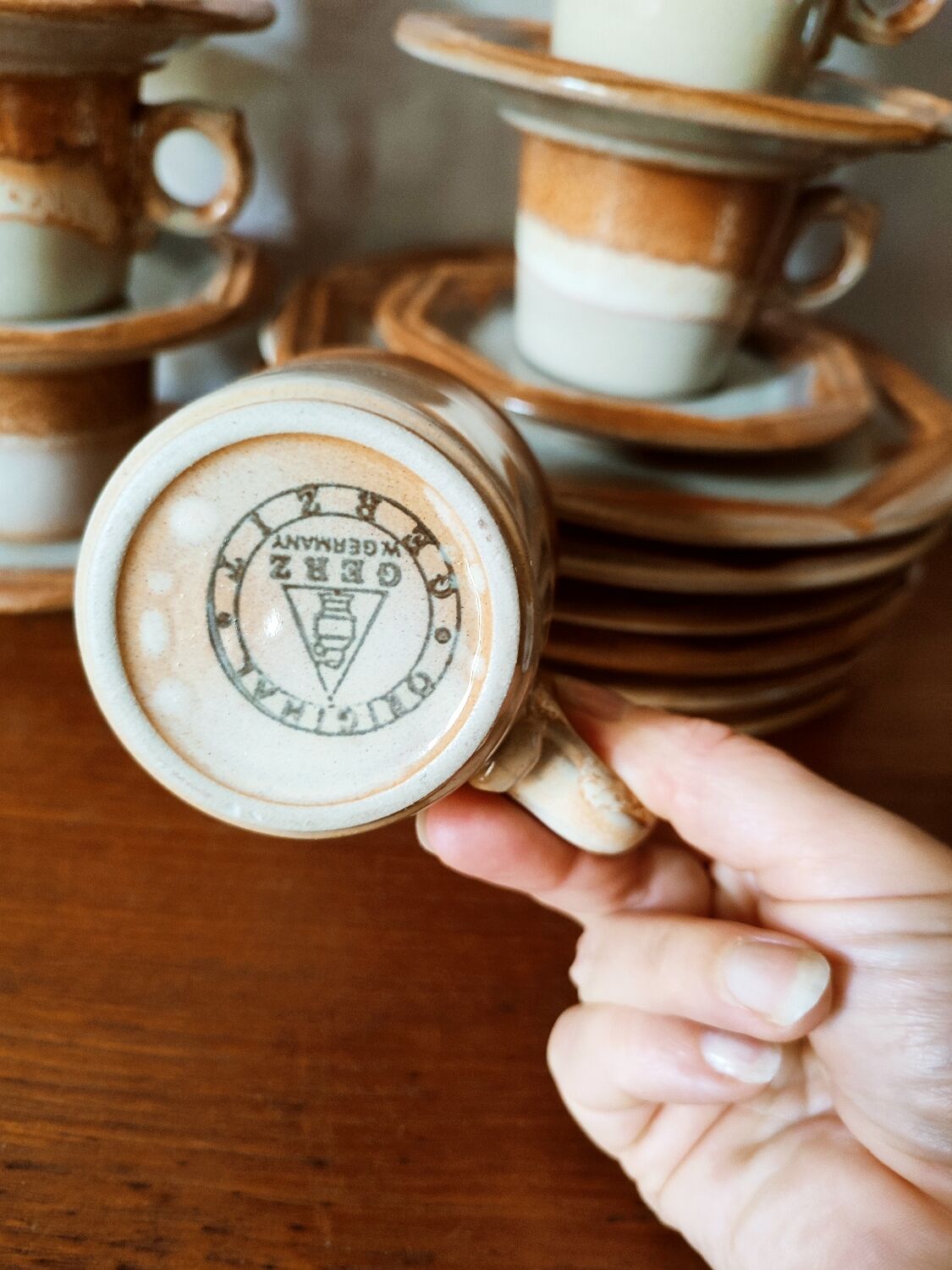 Coffee service and dessert in stoneware west Germany