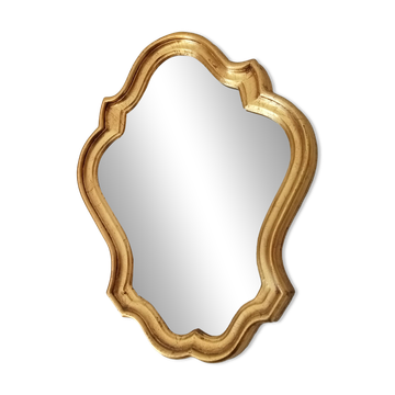 Baroque mirror in gilded wood from the 1960s.