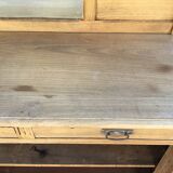 Two-body oak sideboard from the 1940s; stripped