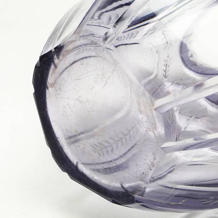 Art deco vase, crystal, Józefina Glassworks, Poland, 1930s