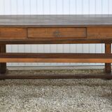 Table de ferme et ses 2 bancs, table de ferme bois ancienne, meuble de salon, campagne, chalet, déco