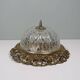 Vintage ceiling light, round, cut glass