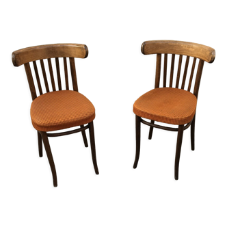 Pair 2pcs Vintage TONT Coffee Bistro Dining Bentwood Chair Ton 50s