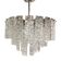 Transparent and hammered strips “listelli ” murano glass chandelier