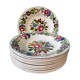 Set of 11 hollow plates in Sarreguemines earthenware, Rusticana model