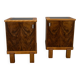 1935s pair of rare Art Deco bedside tables, Czechoslovakia