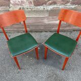 4 Vintage chairs of Restaurant bistro skai simili leather