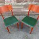 4 Vintage chairs of Restaurant bistro skai simili leather