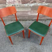 4 Vintage chairs of Restaurant bistro skai simili leather