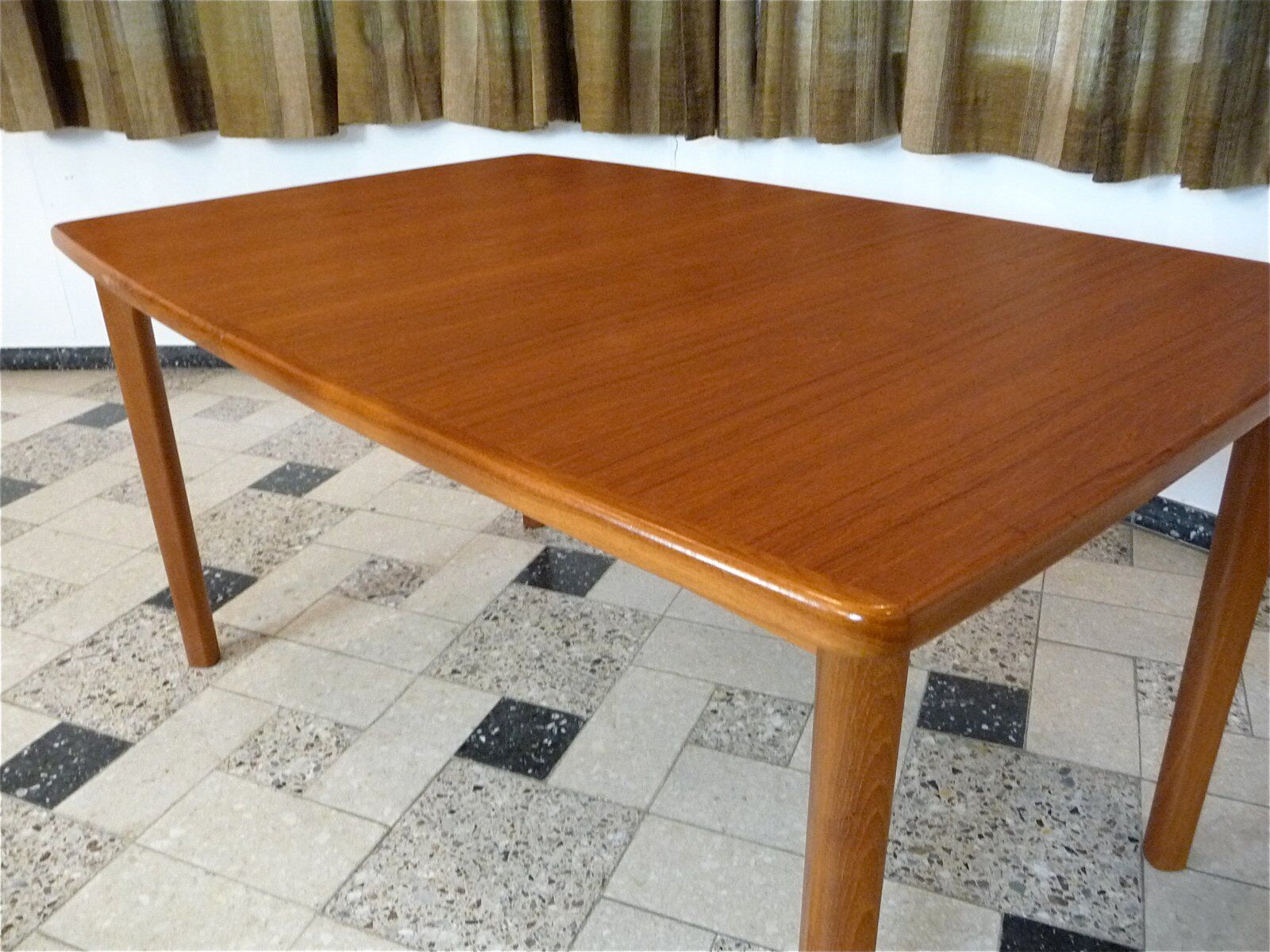 Danish extending teak dining table, 1960s