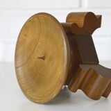 Large antique candle holder Art Deco handmade wood candle stick holder