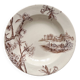 Deep ironstone plate "Cherry Tree" Creil and Montereau