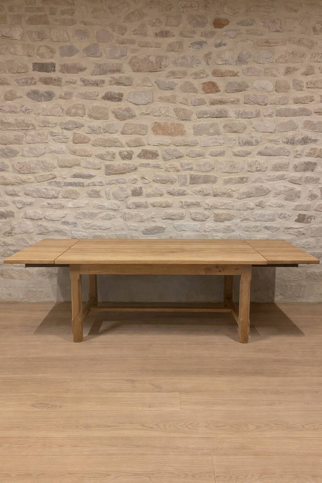 Large solid wood table with extensions – elegant and friendly