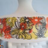 Retro flowerprinted pendant light, '70s