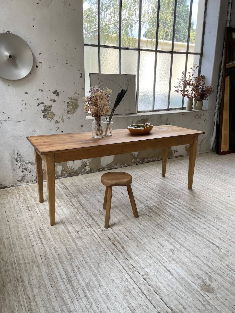 2m pine farm table