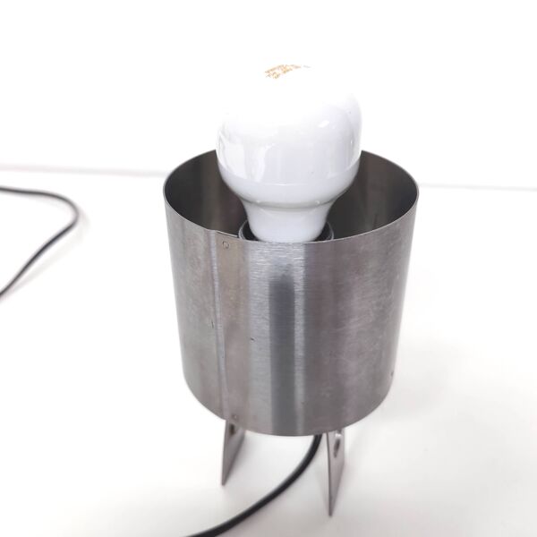 Lampe de table année 70 inox formes géométriques