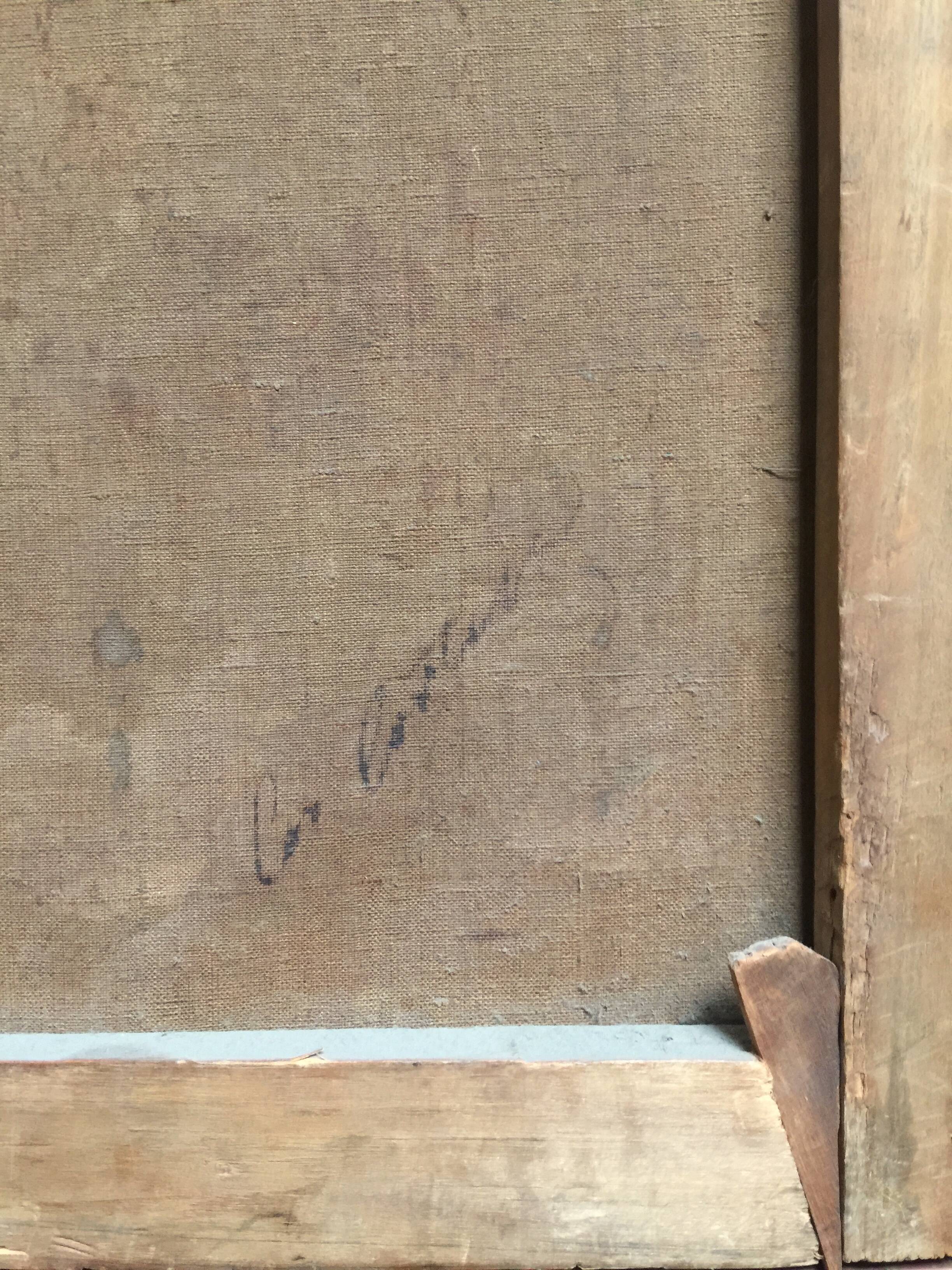 "Spanish beggar with bowl" oil on canvas 19th century