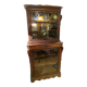 Two-part cabinet, recessed and with a glass-fronted display case, in Indian rosewood, circa 1850/60