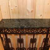 Art deco period console in forged iron