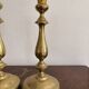Antique Pair of Torch Chandelier Candle Holders Gilded Brass 19th Century Louis XV