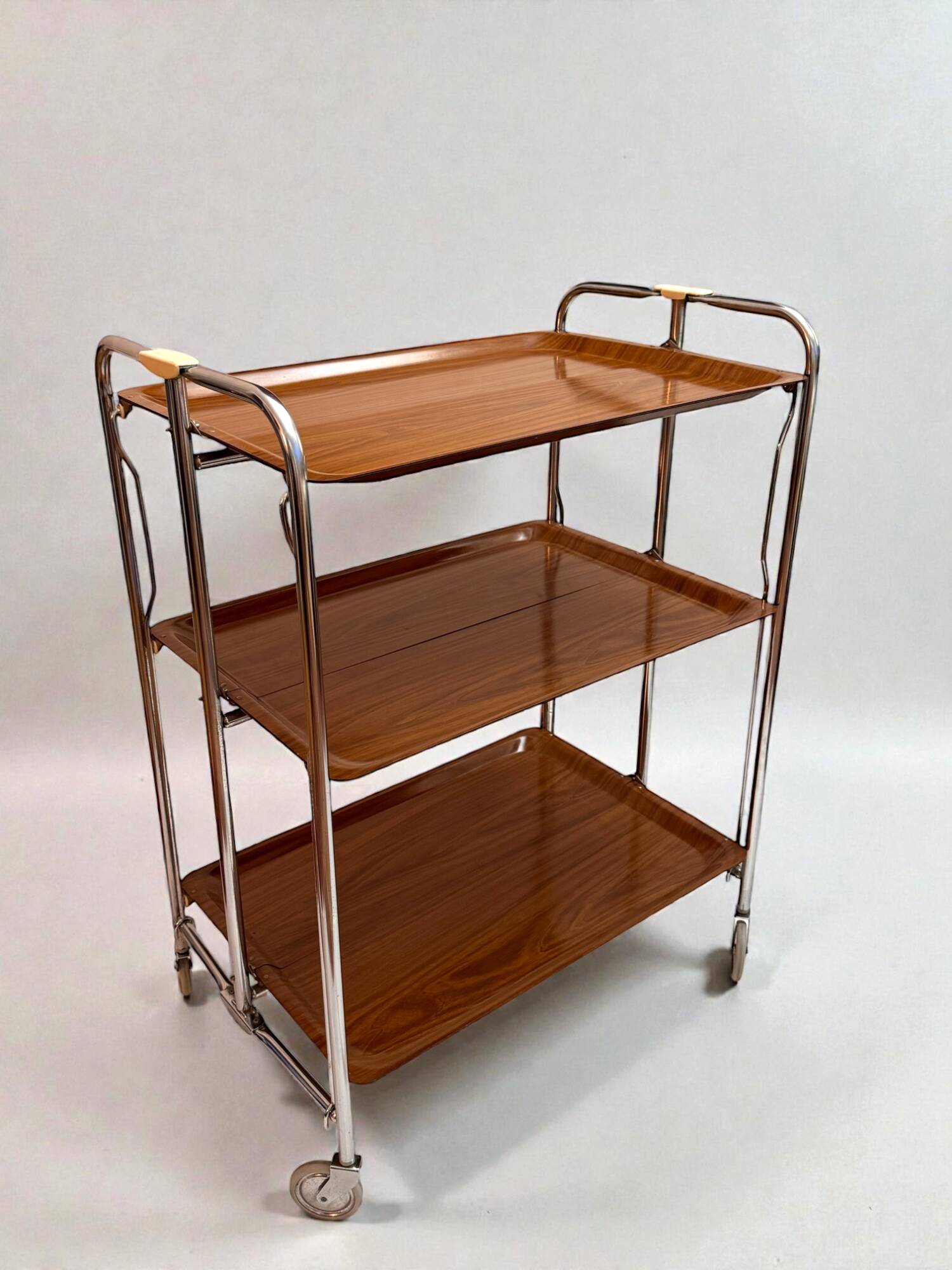 Rare Bremshey Gerlinol Dinett dessert trolley with 3 shelves - 1970