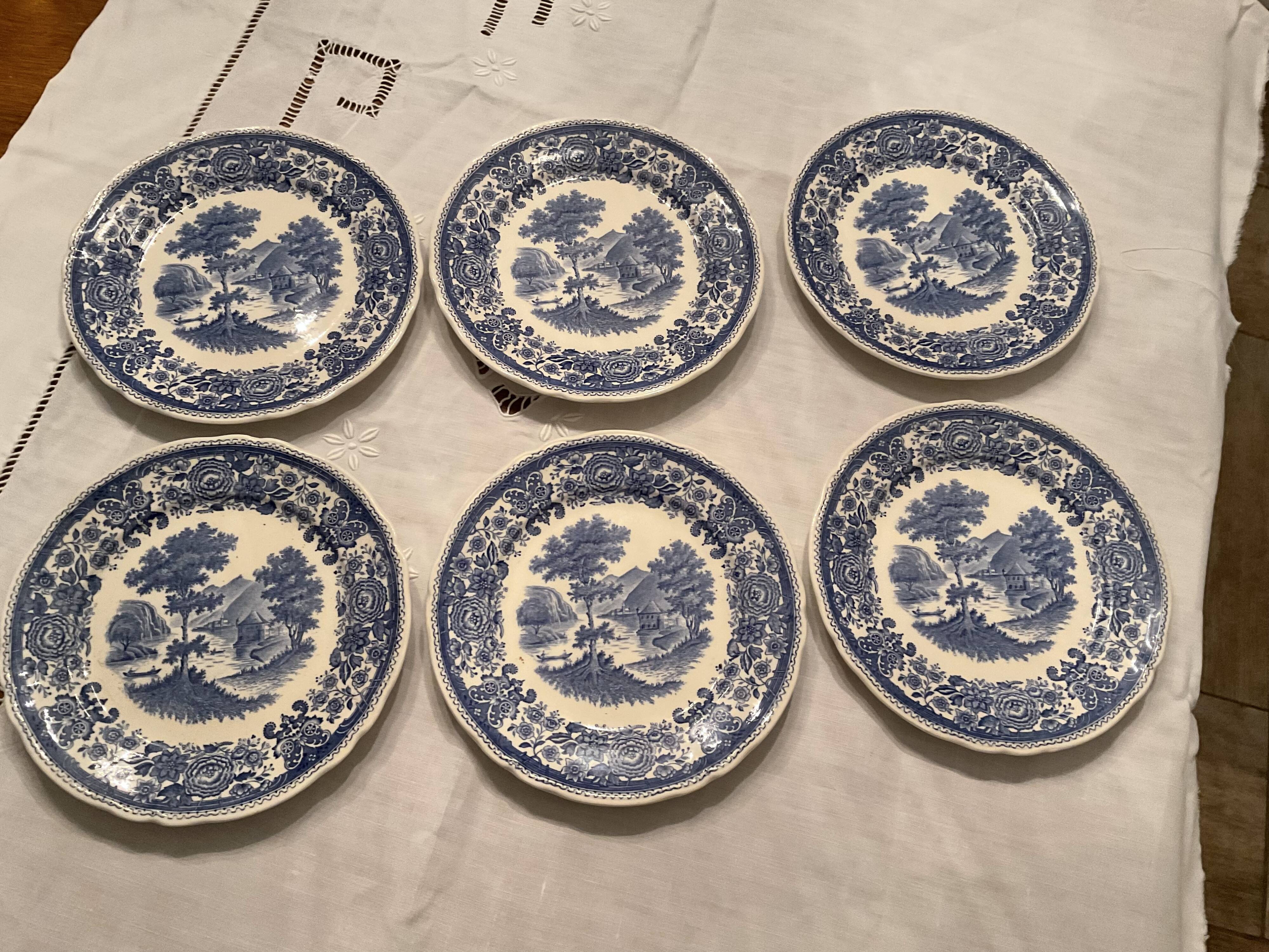 6 dessert plates. Burgeland . Villeroy and boch