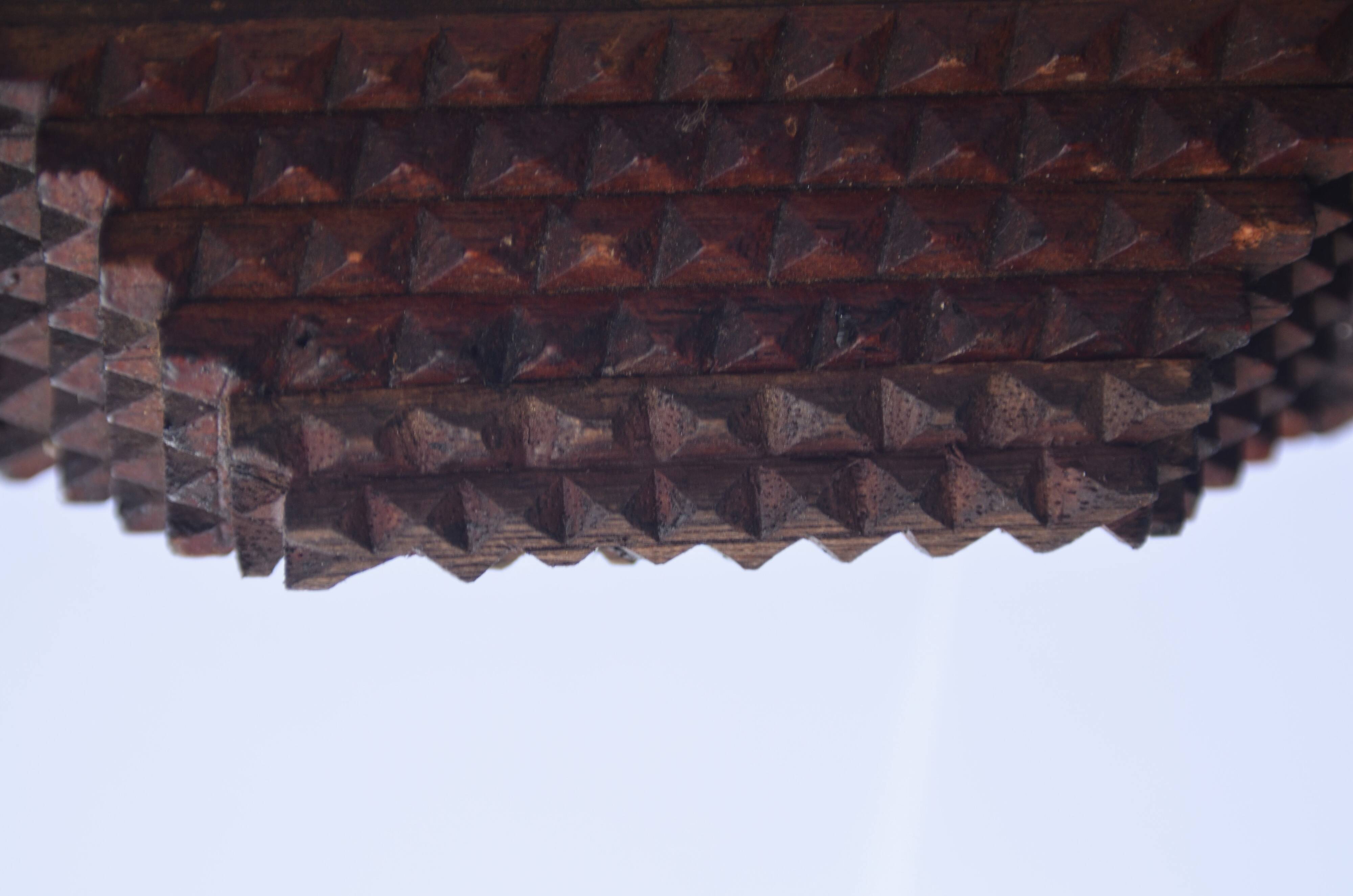 Super large Mirror Tramp Art Framed with brass elements 94 96 Prussia