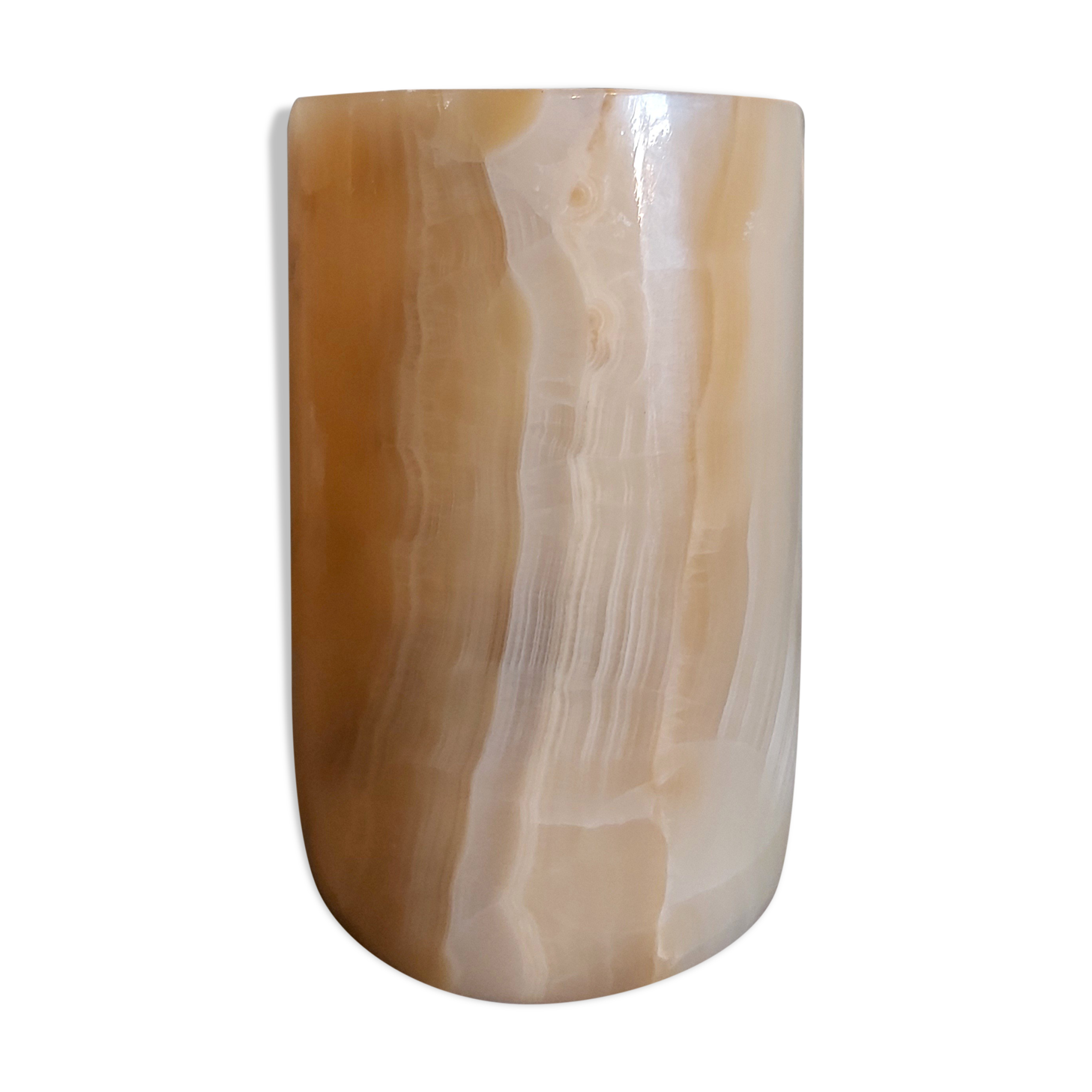 Vase onix jaune vintage de français