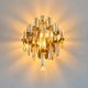 Pair of Venini wall sconces in cut Murano glass, circa 1970.