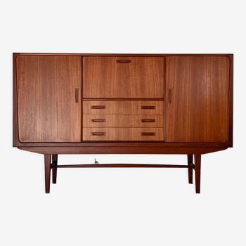 Vintage Teak sideboard enfilade by Clausen & Søn, Denmark, 1960s