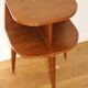Tripod bedside table veneered in oak, 1950.