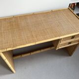 Vintage rattan desk
