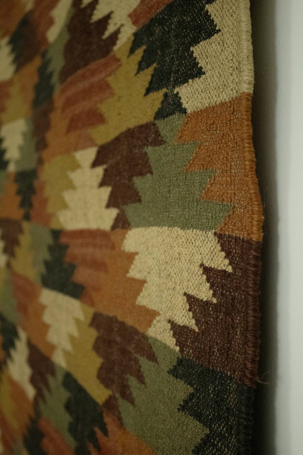Jute/Wool Handwoven Kilim Area Rug,Home Decor,Indian Traditional RUG\CARPET