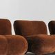 Vintage modular sofa brown velvet and chrome Italy 1970s