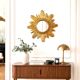 Wenz golden wood sun mirror, Germany, 1960s