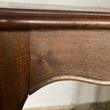 Oak desk and oak veneer with a large Louis XV style drawer
