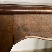 Oak desk and oak veneer with a large Louis XV style drawer