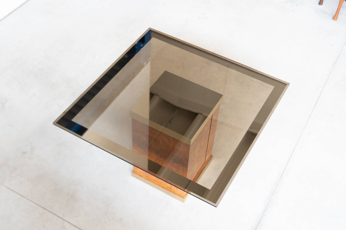 Vintage Dining Table Attributed to Jean Claude Mahey style 1980s