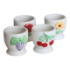 4 vintage Afibel porcelain egg cups - Barbotine decor