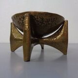 Brutalist Bronze Candleholder by Michael Harjes, 1960s