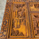 Vintage Chinese carved camphor wood chest on claw feet
