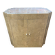 Double-sided dresser Design, travertine & brass threads, ca 1960