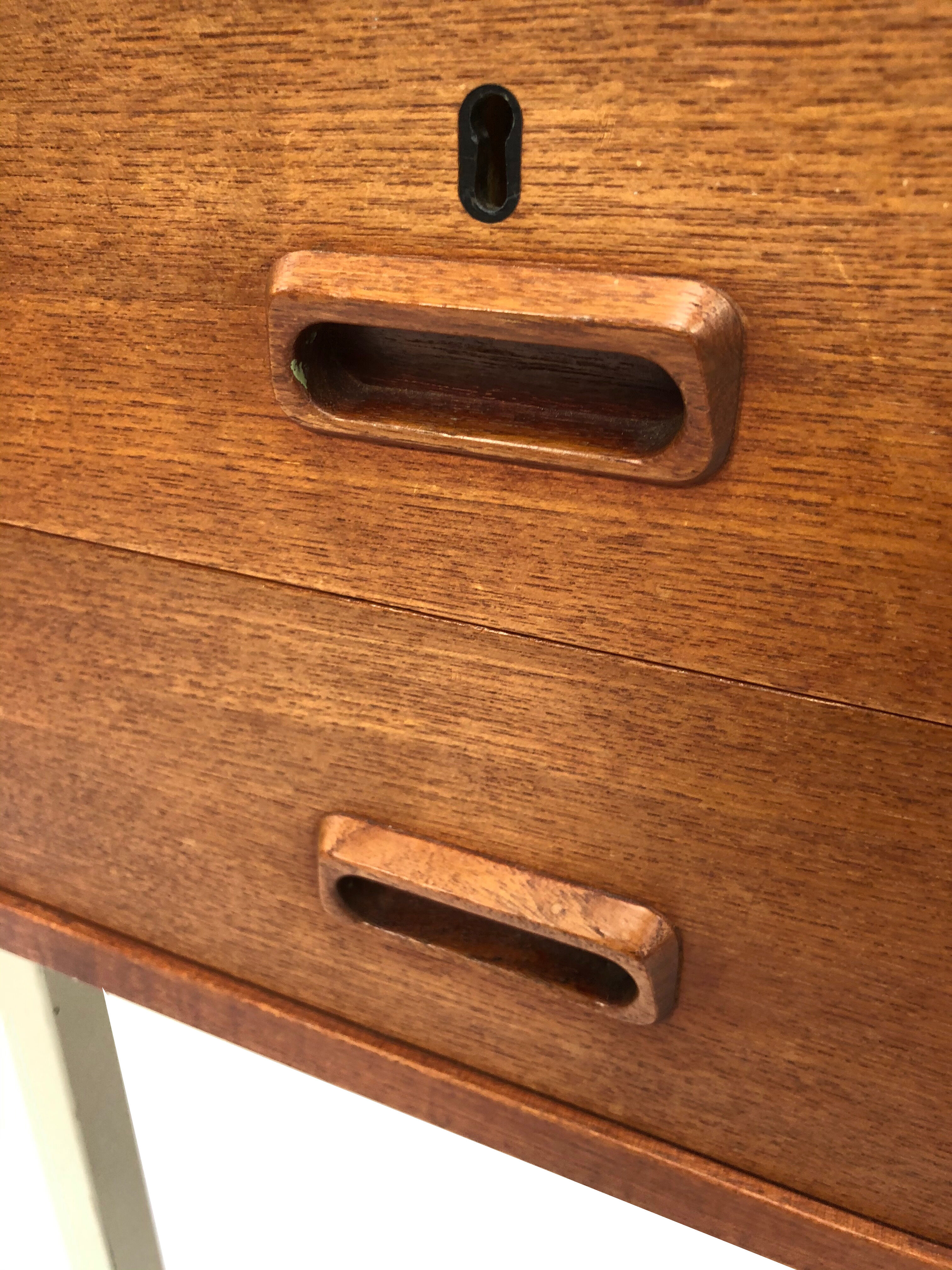 Vintage desk of the 1960s in teak veneer