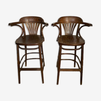 Pair of bistro style bar stools 1950