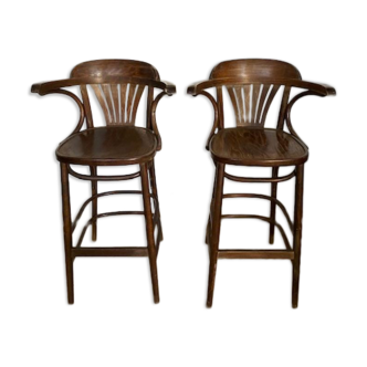 Pair of bistro style bar stools 1950