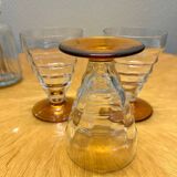 Set of 3 Art Deco glasses