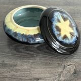 Antique enamelled ceramic box signed alpho